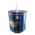 Tubby Metal Popcorn Tin Box &amp; Tin Bucket Series Cubeta Estanho